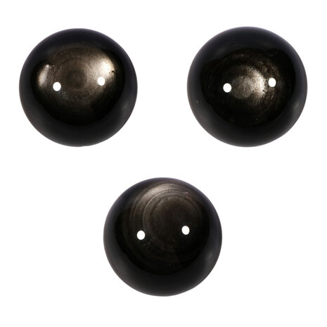 Obsidiaan (zilver) bol 65 - 70 mm