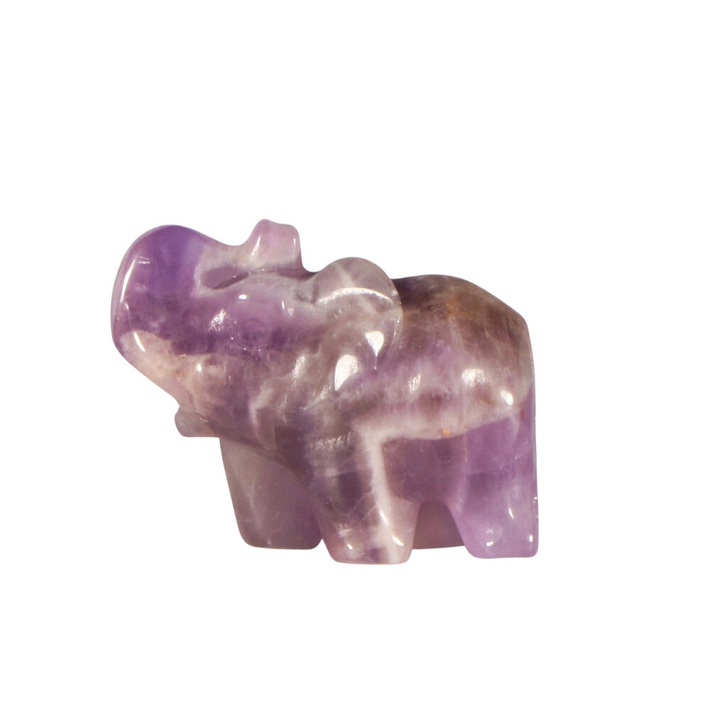 Amethist (licht) olifant beeldje Amethist (licht) olifant beeldje