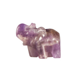 Amethist (licht) olifant beeldje Amethist (licht) olifant beeldje