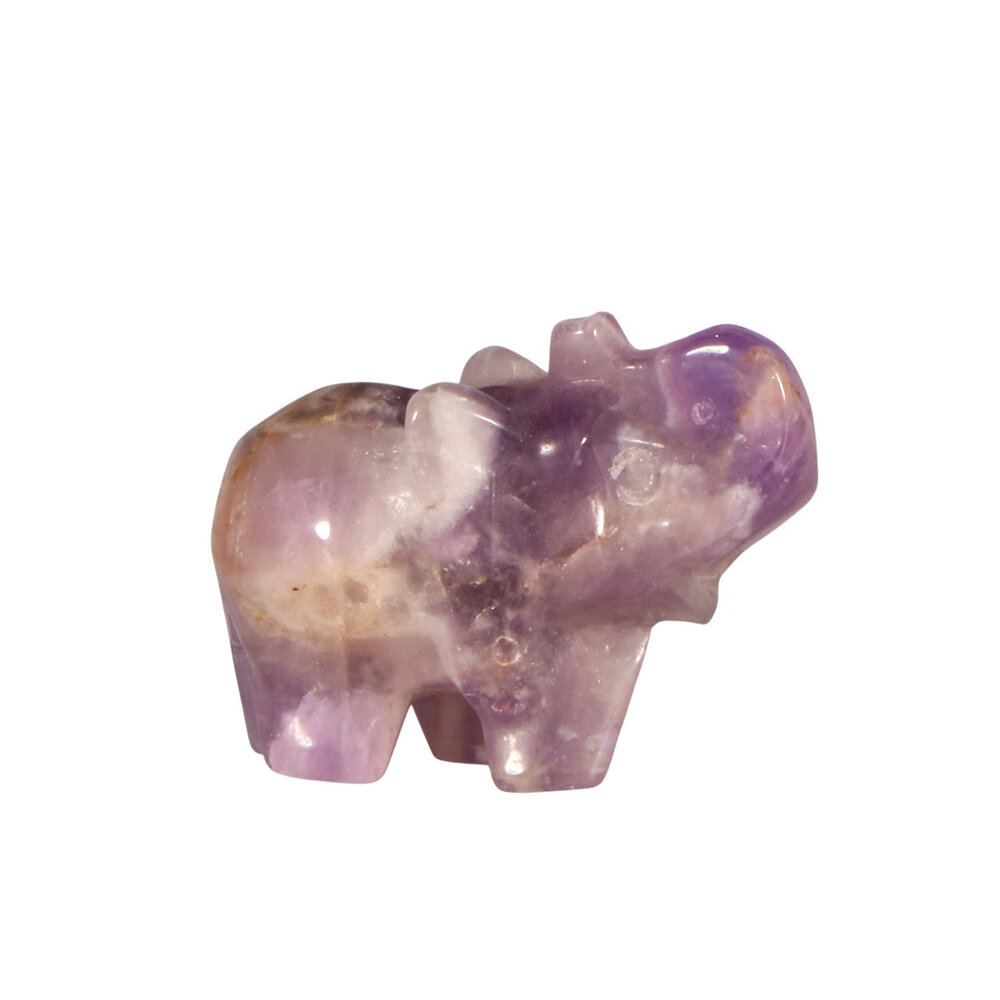 Amethist (licht) olifant beeldje Amethist (licht) olifant beeldje