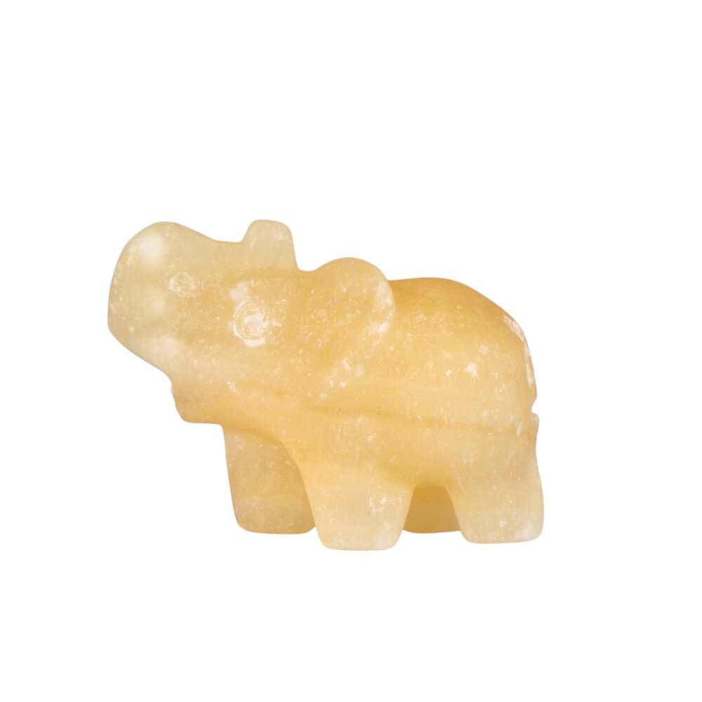 Calciet (oranje) olifant beeldje Calciet (oranje) olifant beeldje