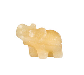 Calciet (oranje) olifant beeldje Calciet (oranje) olifant beeldje