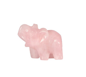 Rozenkwarts olifant beeldje Rozenkwarts olifant beeldje