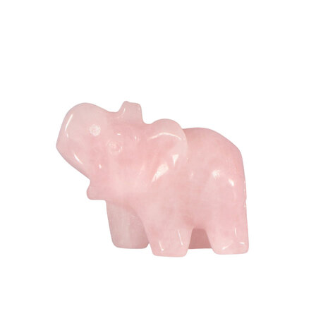 Rozenkwarts olifant beeldje Rozenkwarts olifant beeldje