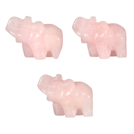 Rozenkwarts olifant beeldje Rozenkwarts olifant beeldje