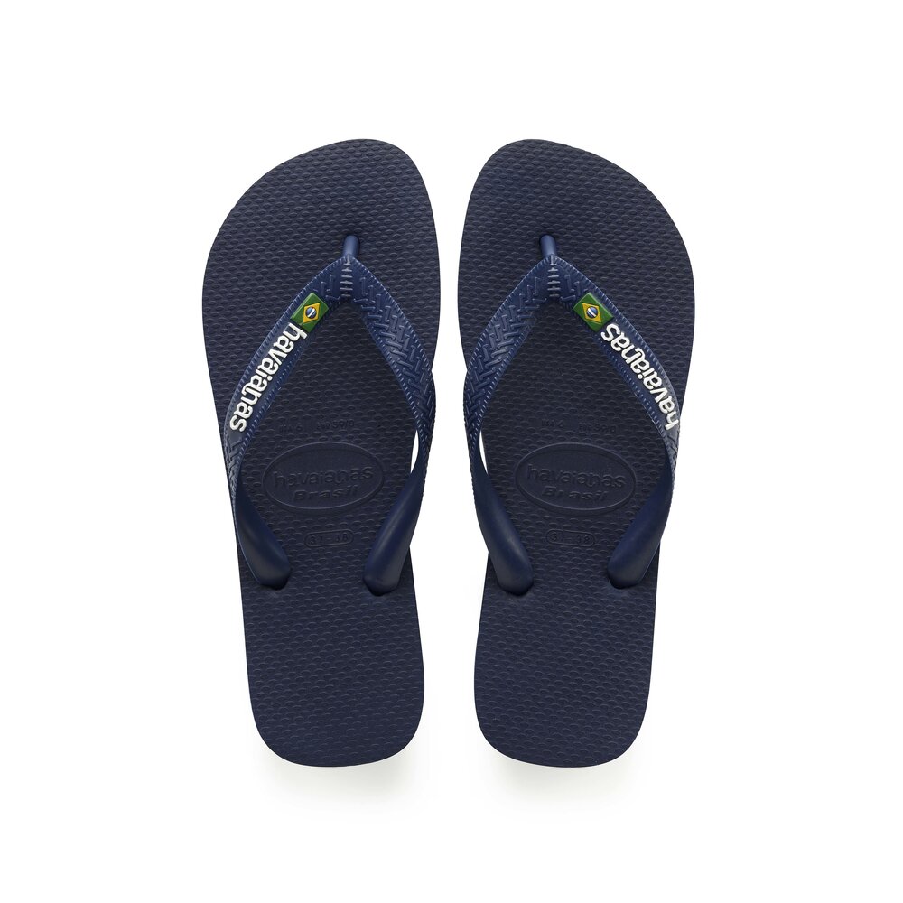 Havaianas Brasil Logo Navy Blauw