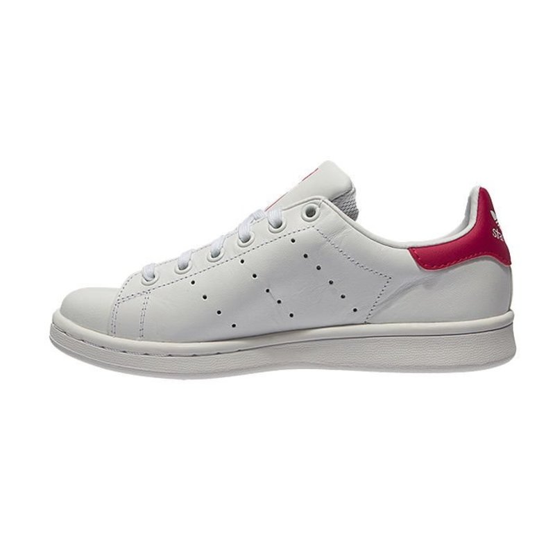 Adidas Stan Smith J Wit / Roze - Kinder Sneaker - B32703