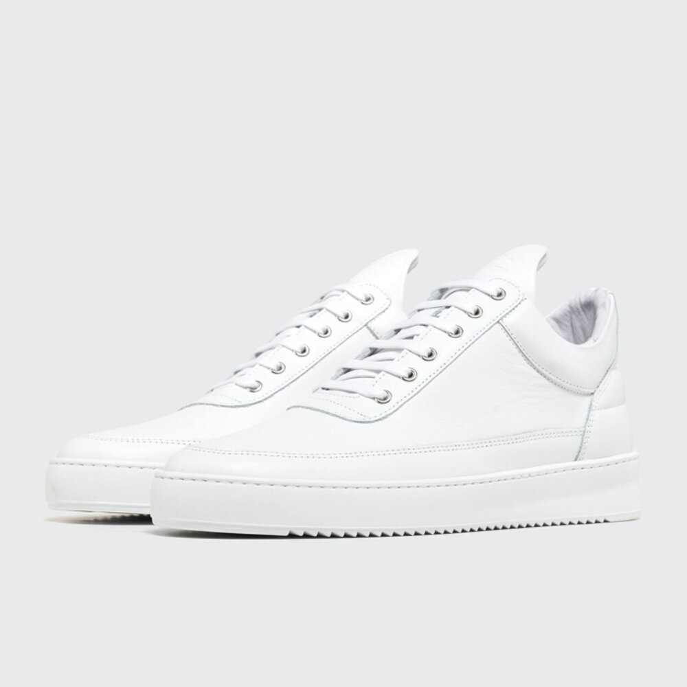 Filling Pieces Low Top Ripple Nappa All White