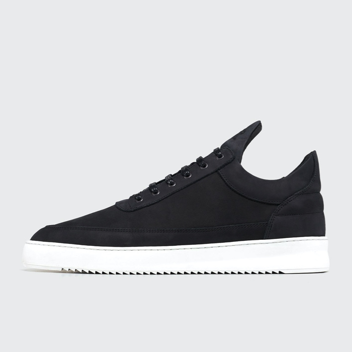 Filling Pieces Low Top Ripple Basic Black / White - Heren Sneaker - Maat 42