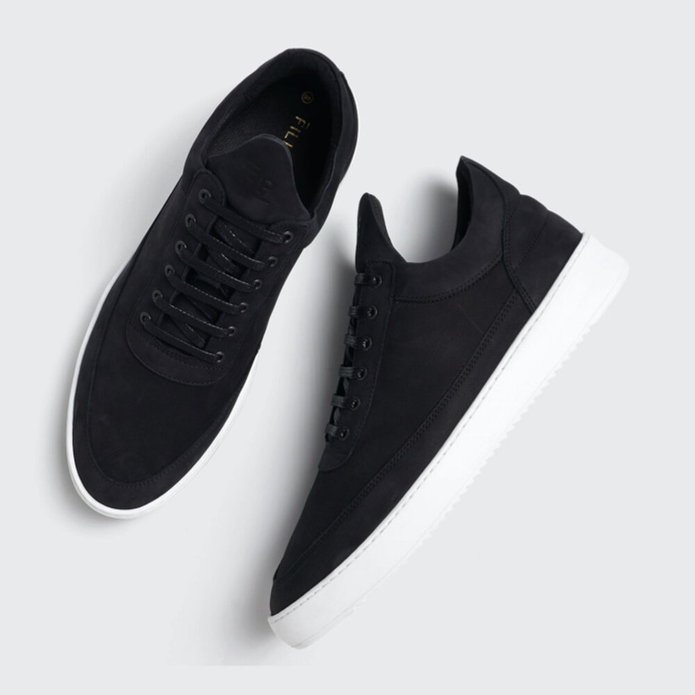Filling Pieces Low Top Ripple Basic Black / White