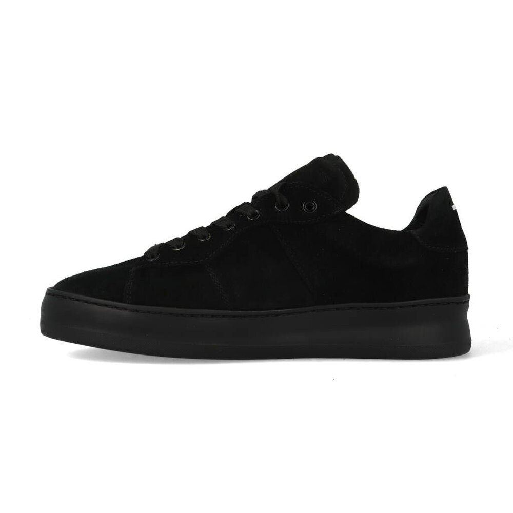 Filling Pieces Low Plain Court Suede Black