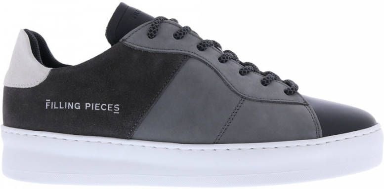 Filling Pieces Low Plain Court Black / Grey - Heren Sneaker - Maat 40