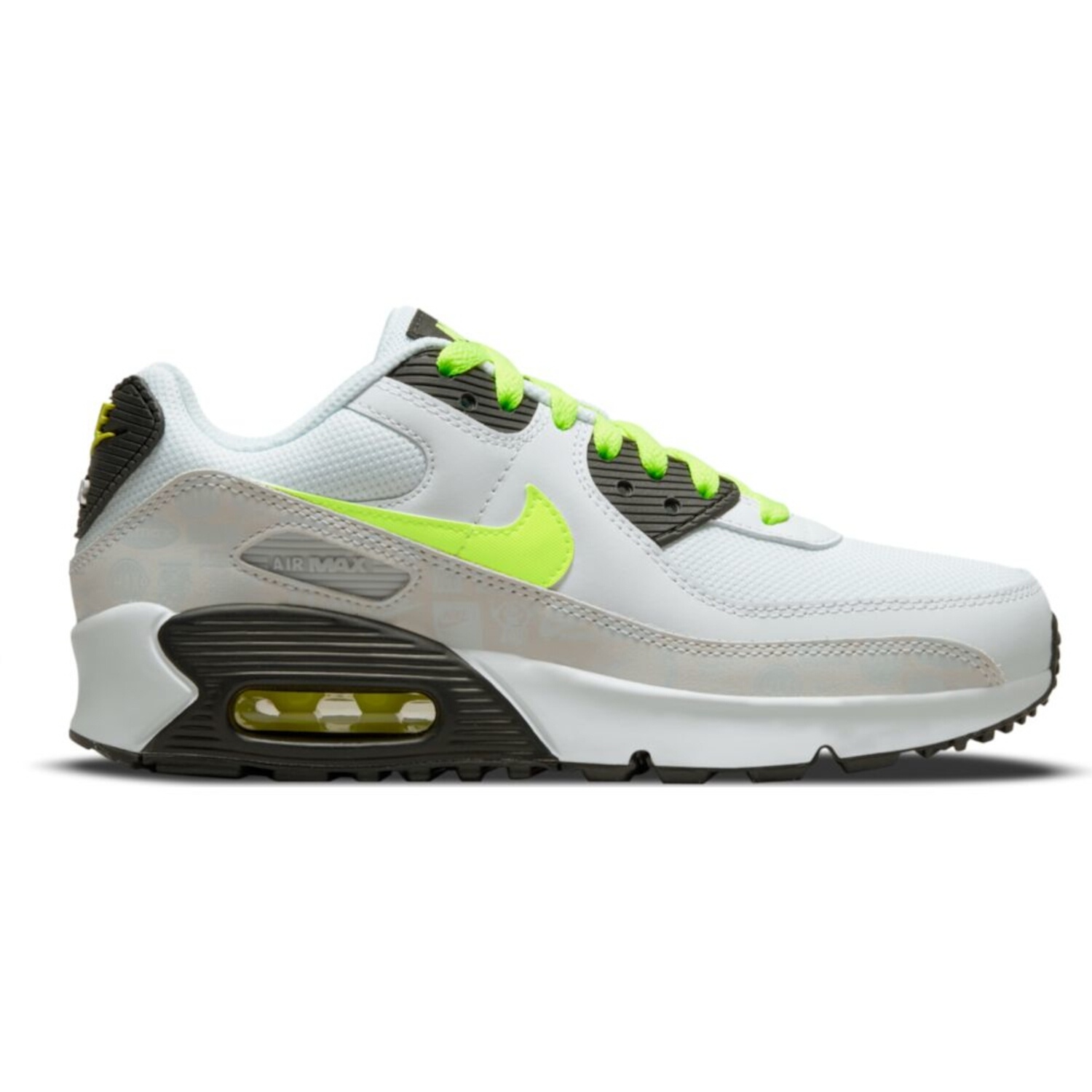 Nike Air Max 90 LTR GS Wit / Geel - Sneaker - CD6864-112 - Maat 36