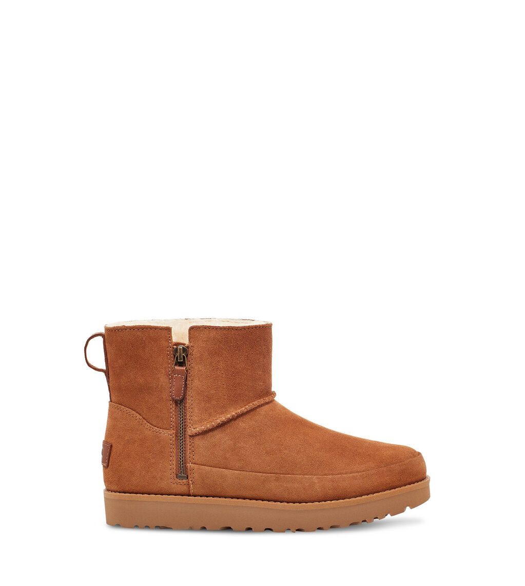 Ugg Classic Zip Mini Laarzen Bruin - Dames Laarzen - 1113590-CHE
