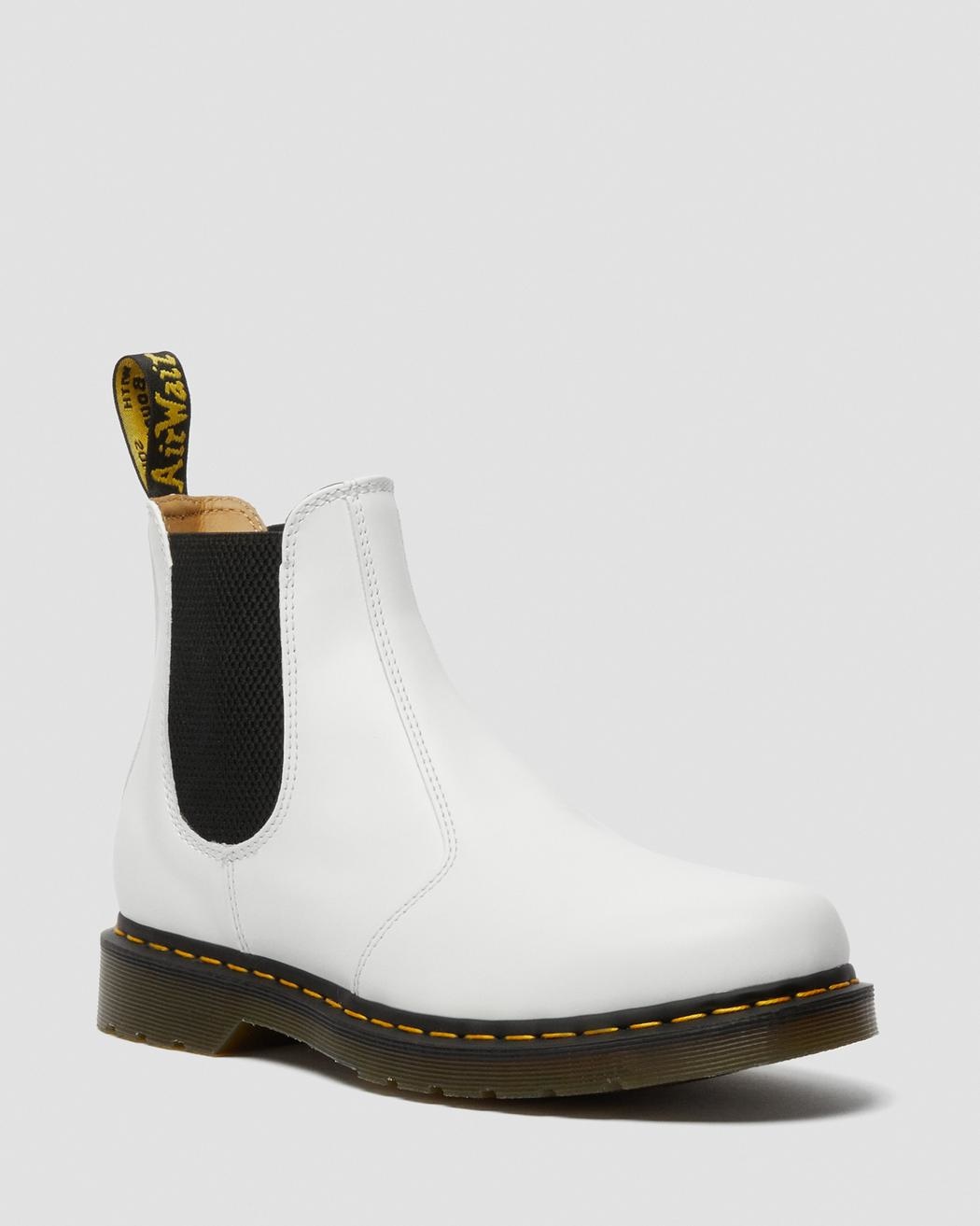 Dr. Martens 2976 Yellow Stitch Smooth White - Dames Boots - 26228100 - Maat 38