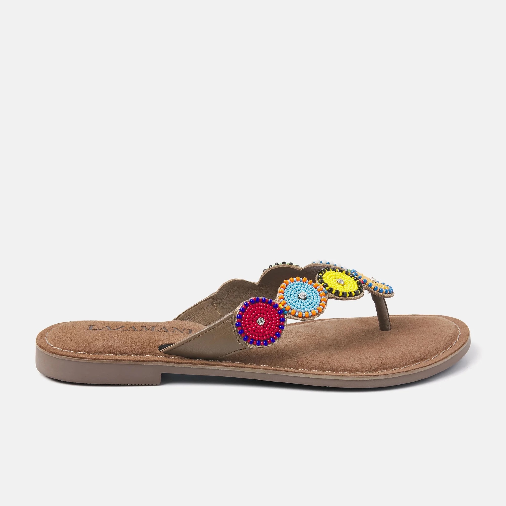 Lazamani Taupe-Multi Teenslipper