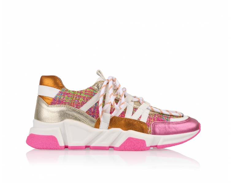 Dames Sneakers Dwrs LOS ANGELES Tweed Pink/Champagne - maat 40