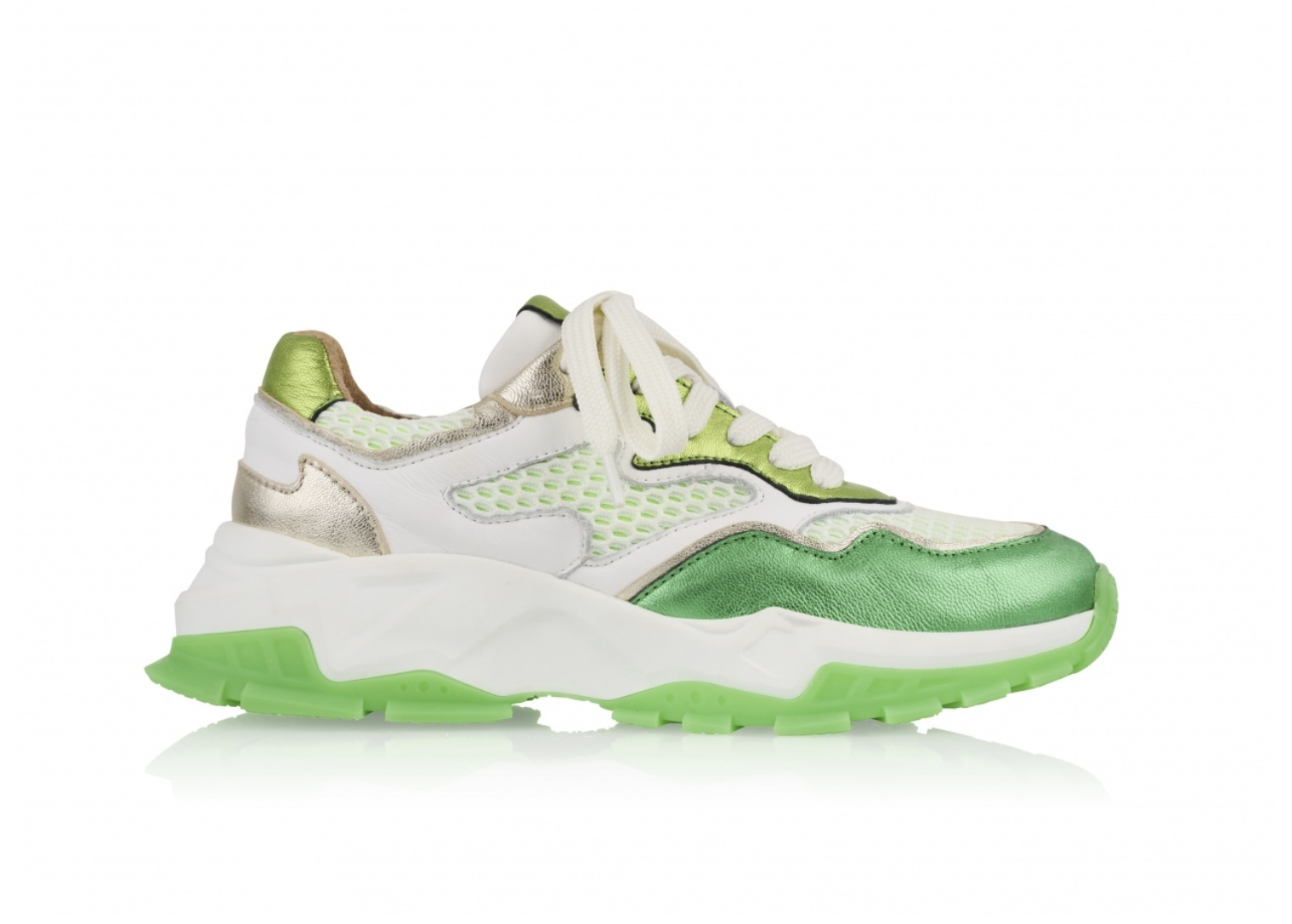 Dames Sneakers Dwrs Chester White/green Groen - Maat 39