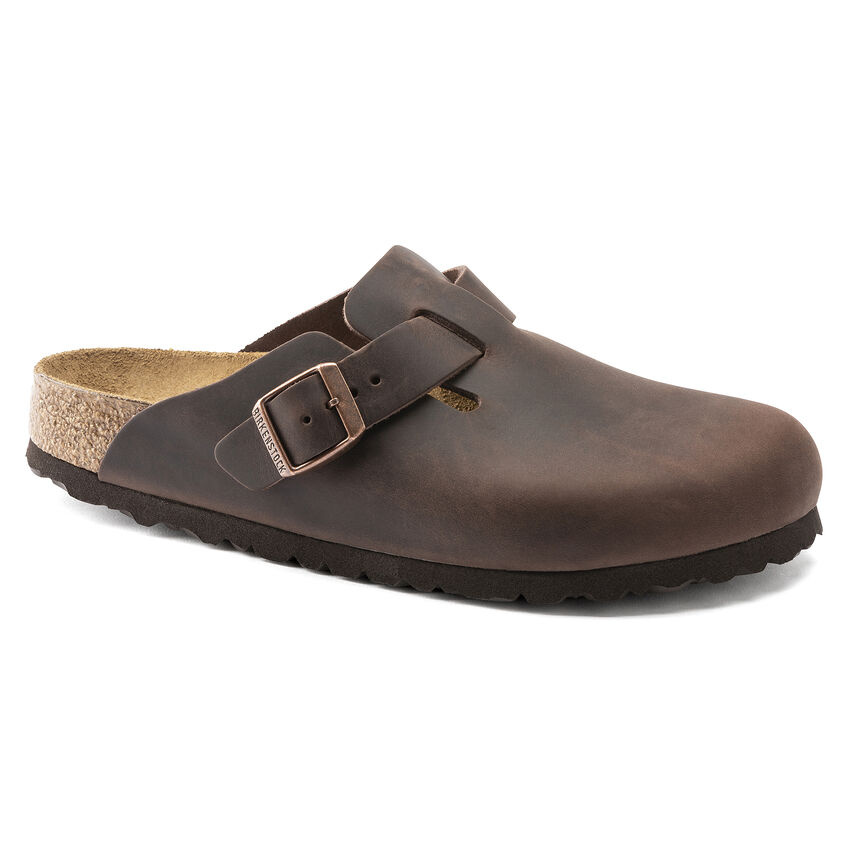Birkenstock - Boston Oiled Leather - Sandalen maat 43 - Normal, bruin