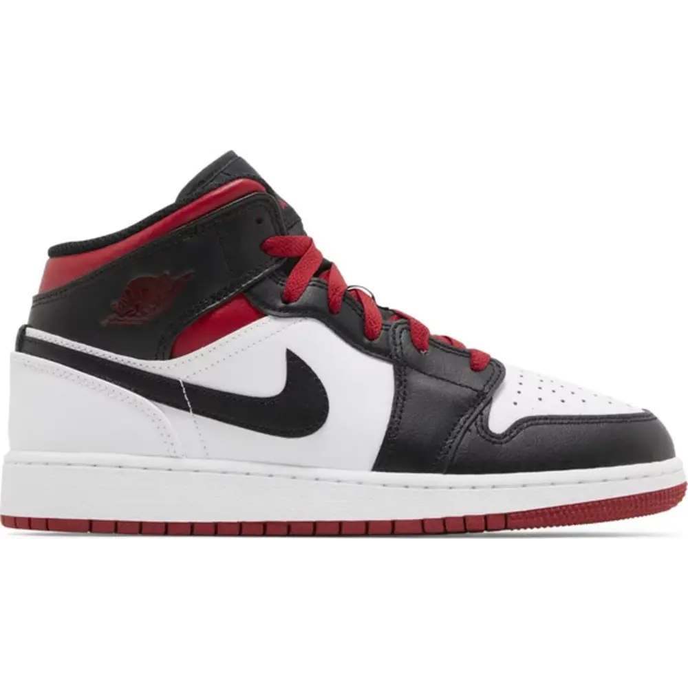 Nike Air Jordan 1 Mid GS Gym Red Black Toe