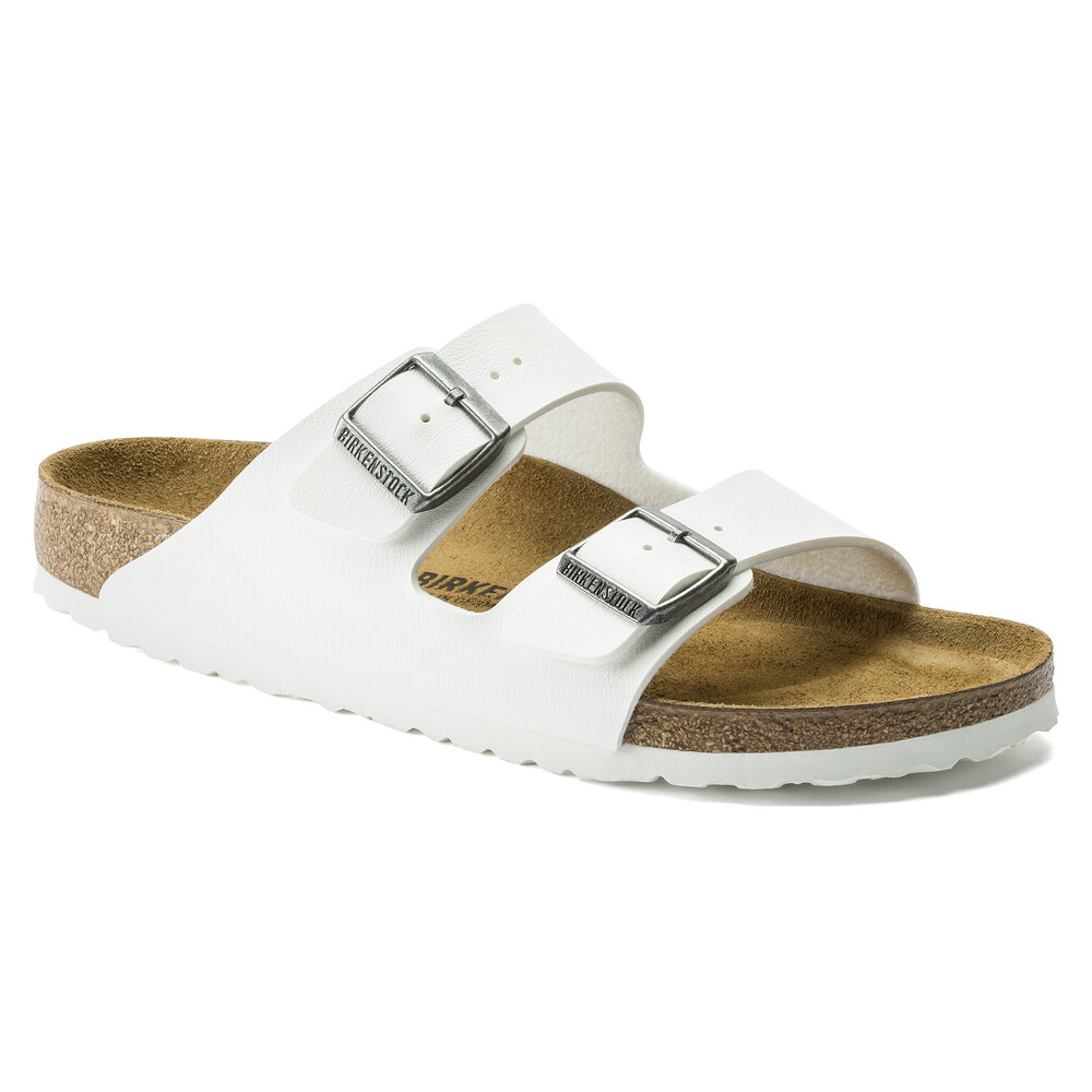 Birkenstock   Arizona Wit Smal Voetbed