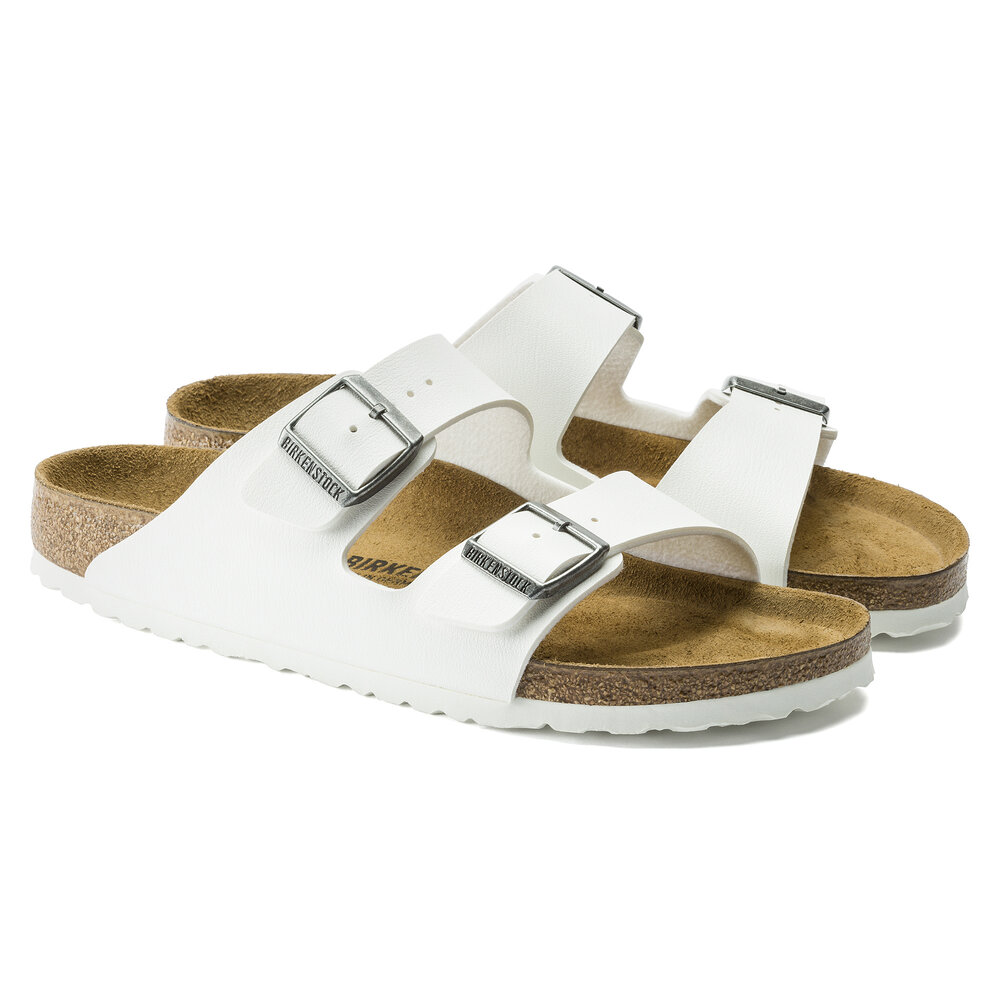 Birkenstock   Arizona Wit Smal Voetbed