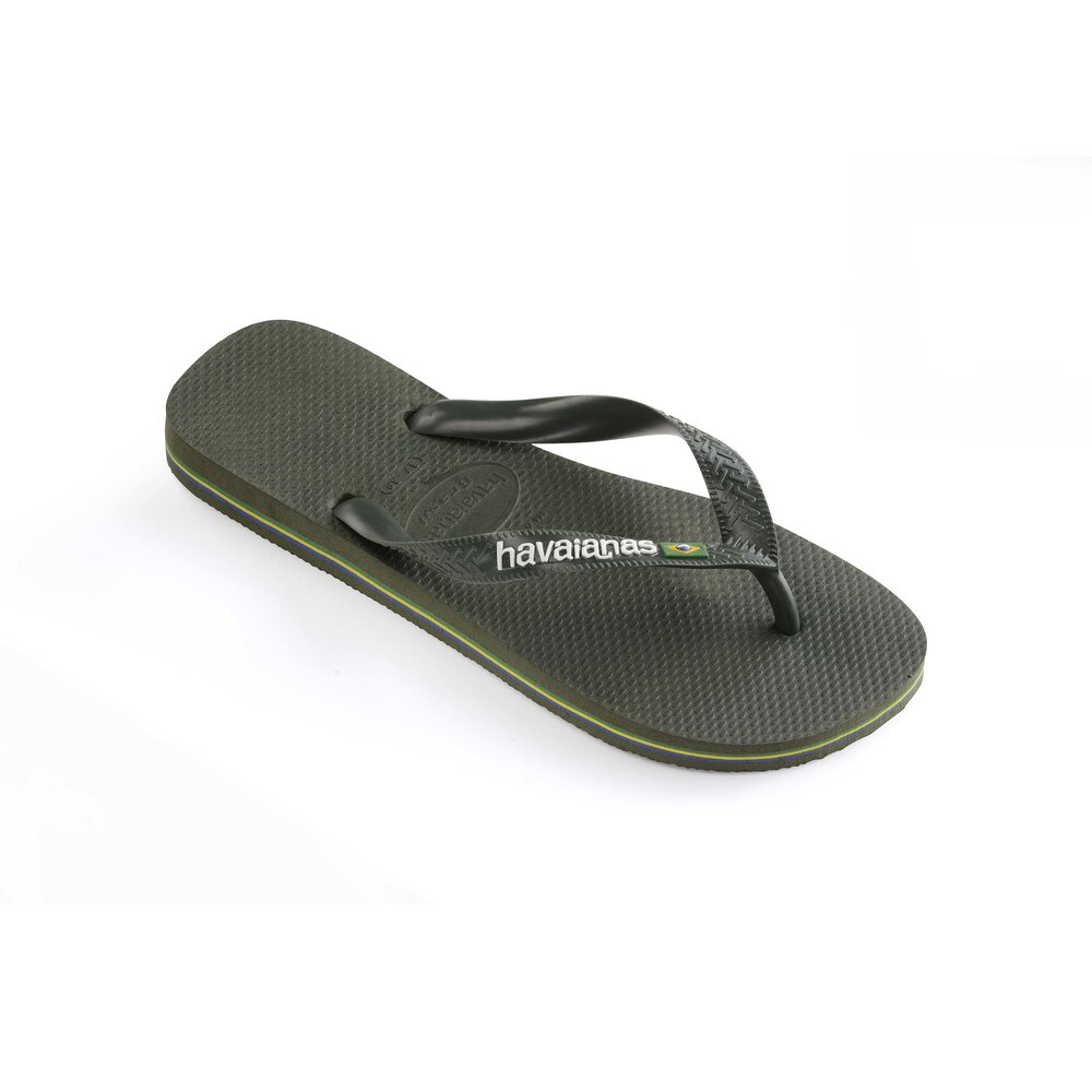 Havaianas Brasil Logo Green Olive