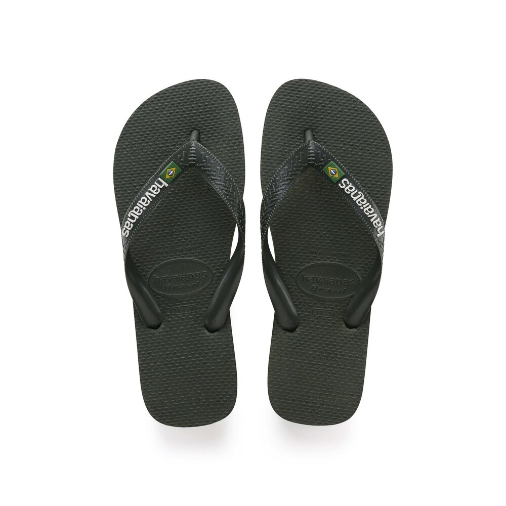 Havaianas Brasil Logo Green Olive