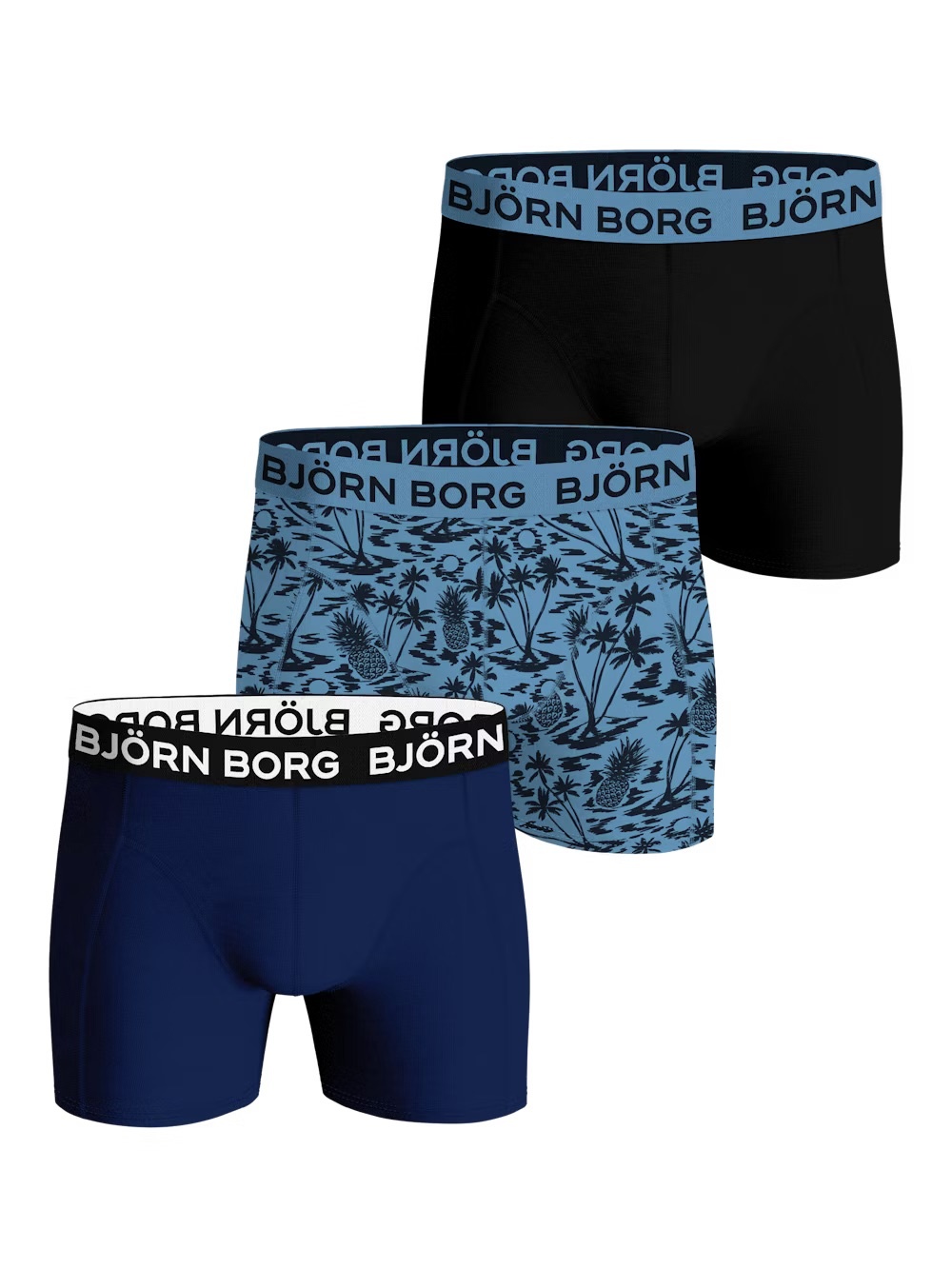 Bjorn Borg 3-Pack heren boxershort - Cotton Strech - 10003019 - M - Blauw