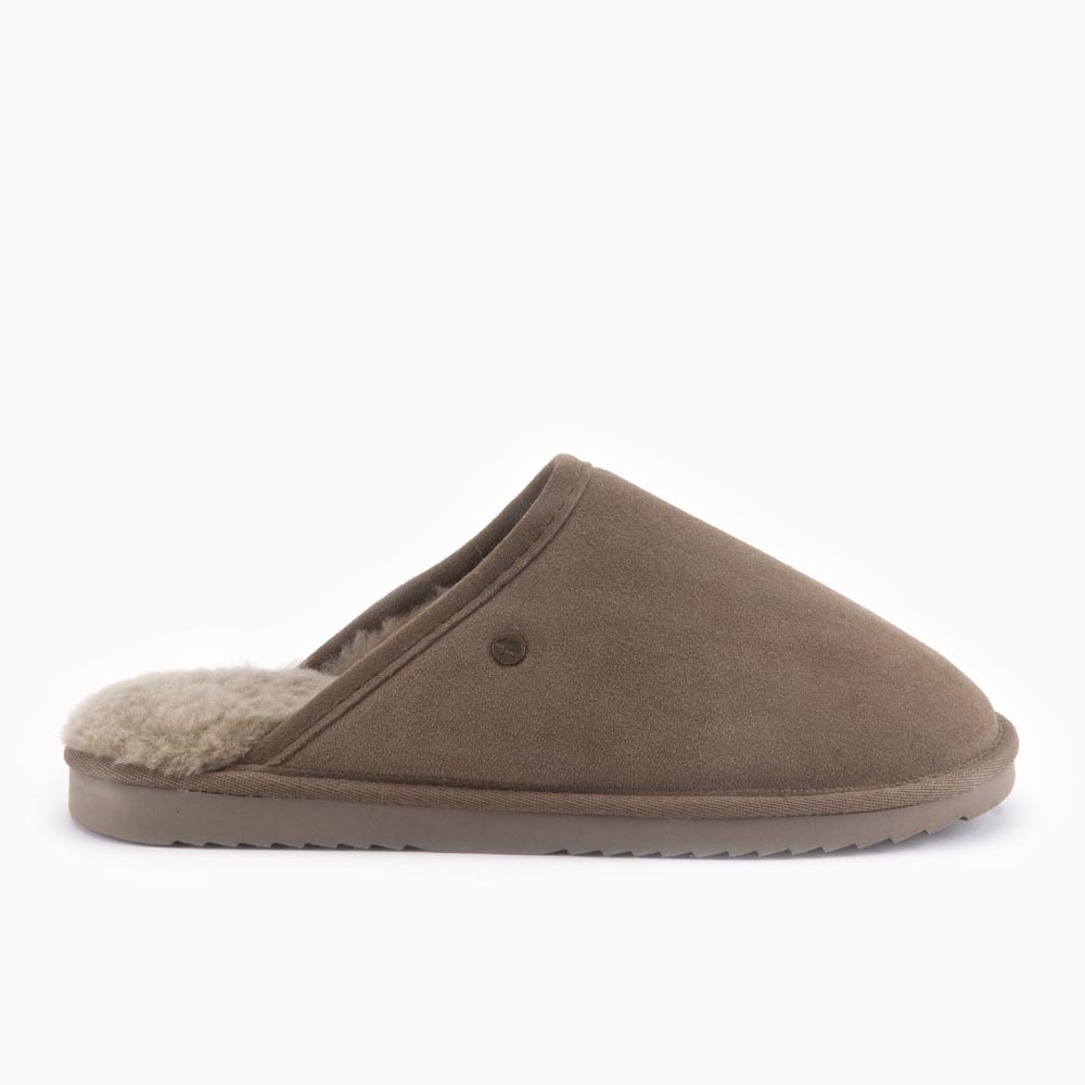 Warmbat Classic Suede Pantoffels - Moss - Maat 46