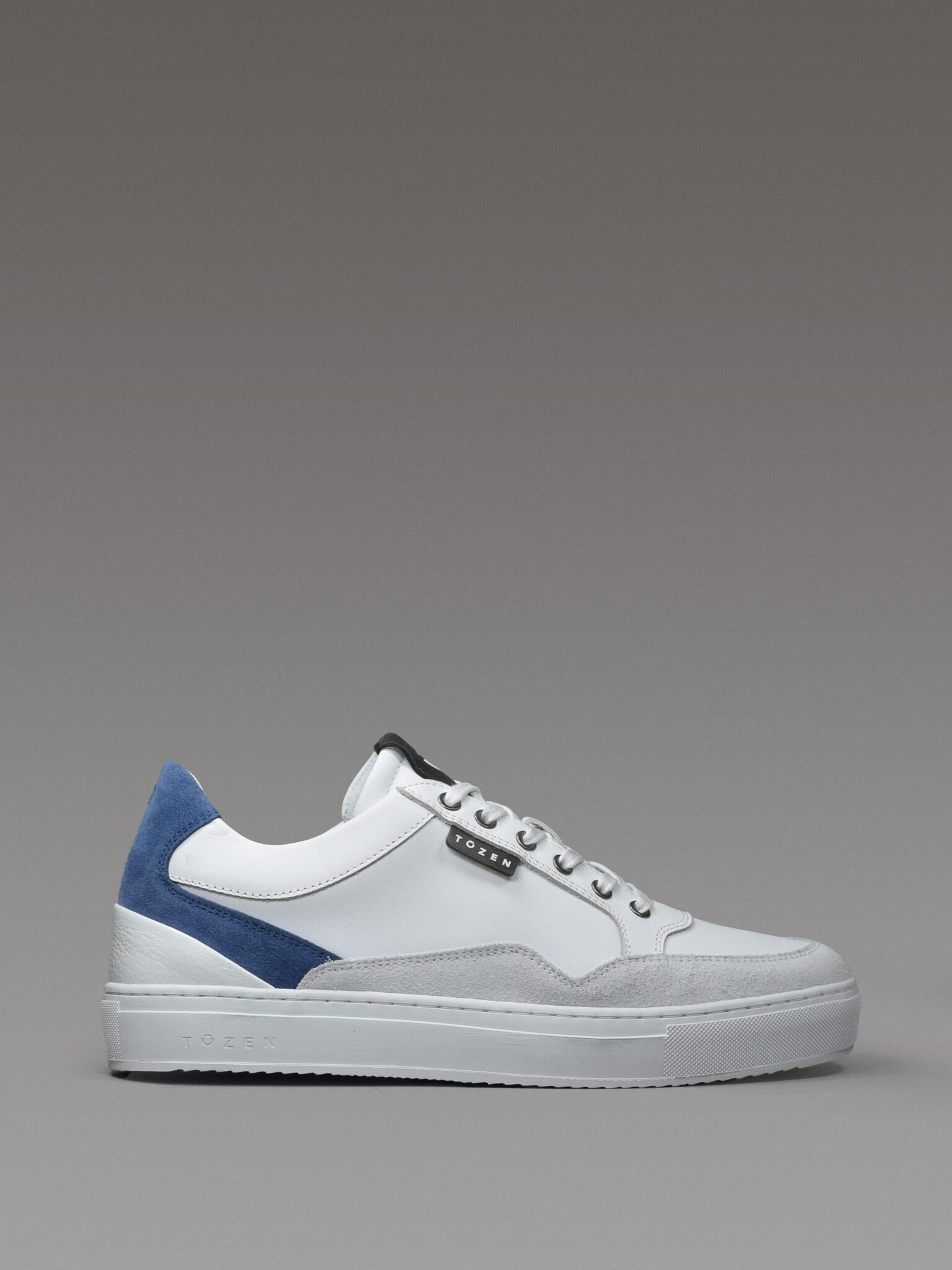 Katashi 2 leren sneakers heren wit/blauw