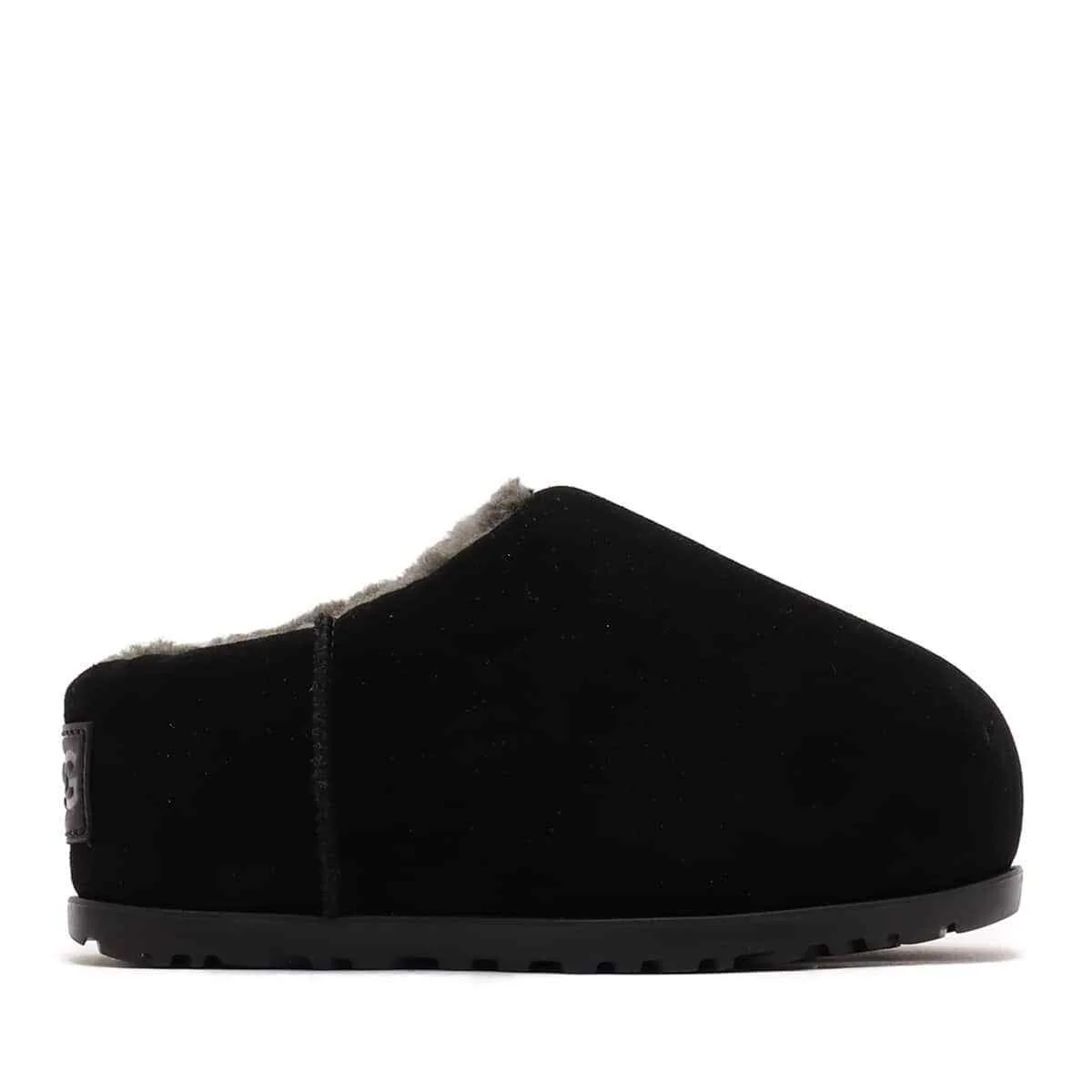 UGG® Pumped Slide in Black, Size 6, Suede