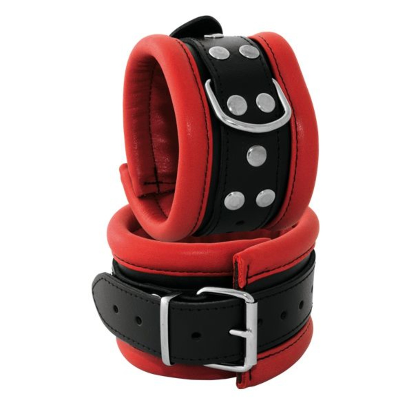 KIOTOS Leather Anklecuffs 6,5 cm - Red