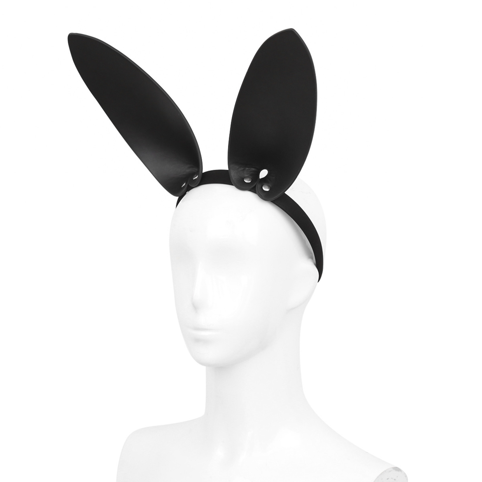 KIOTOS Leather Black Leather Bunny Ears Headband