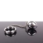 KIOTOS Steel Donut C-Ring Anal Egg with Chain 50x50
