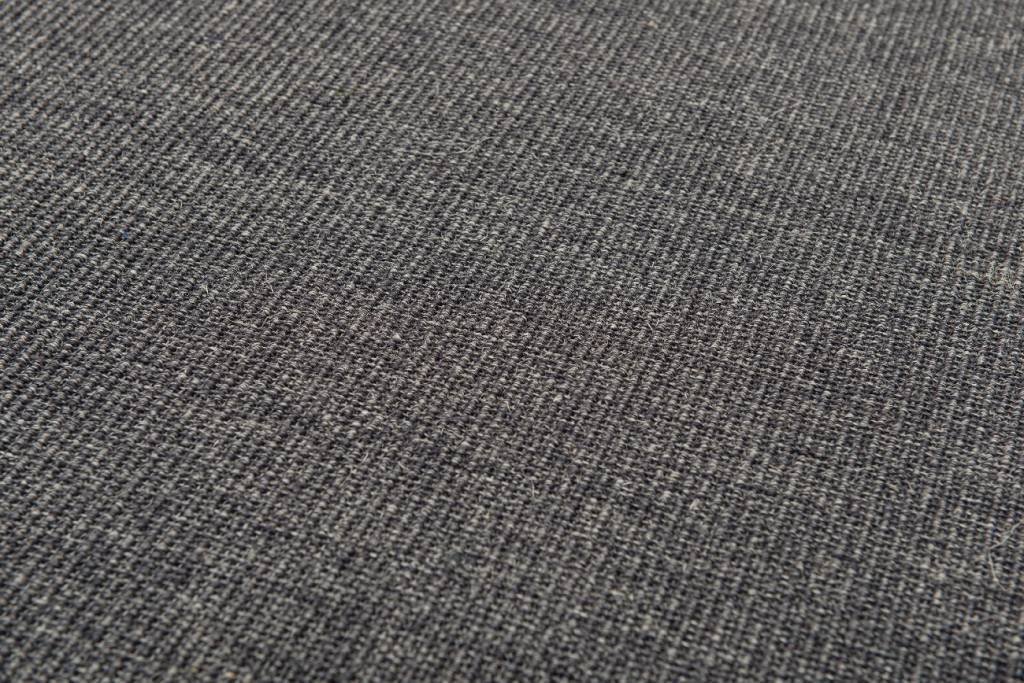 Sisal Teppich Premium 24 Anthrazit mit Bordüre aus Baumwolle