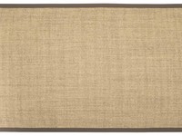 Sisal Teppich Premium 13 Beige mit Bordüre aus Baumwolle