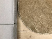 Hochflor Teppich Ross Rund 13 Beige