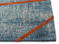 Hailey 33 - Schöner Teppich mit geometrischem Design in Blau/Orange