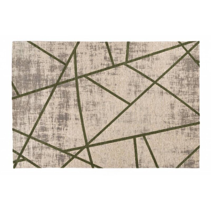 Hailey 52 - Schöner Teppich mit geometrischem Design in Grau/Dunkelgrün