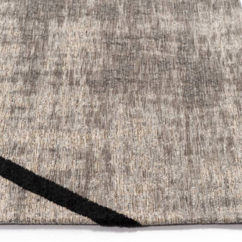 Hailey 25 - Schöner Teppich mit geometrischem Design in Steingrau/Schwarz