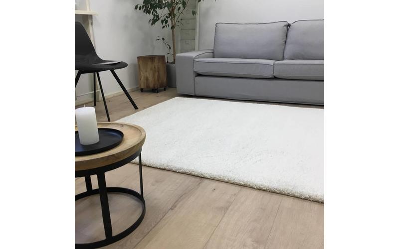 Hochflor Teppich Liv 11 Weiß