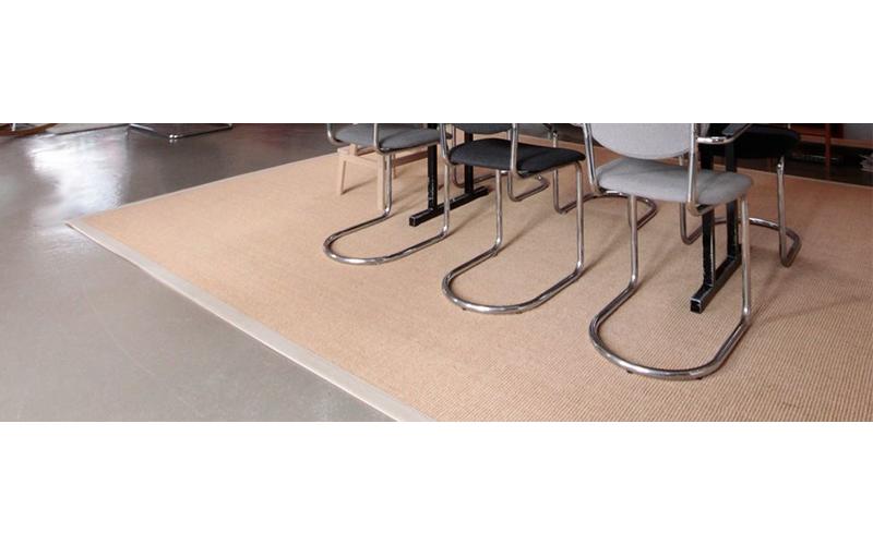 Sisal Teppich Premium 12 Beige/Crème mit Bordüre aus Baumwolle