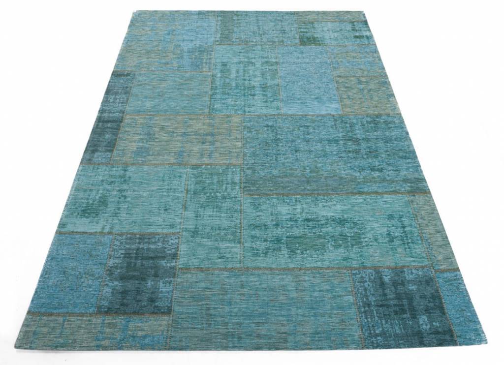 Pognum 33 - Einzigartiger Teppich Vintage in Türkis/Blau