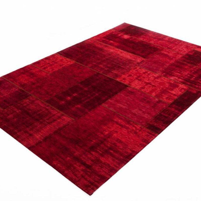 Pognum 45 - Einzigartiger Vintage Teppich in Rot