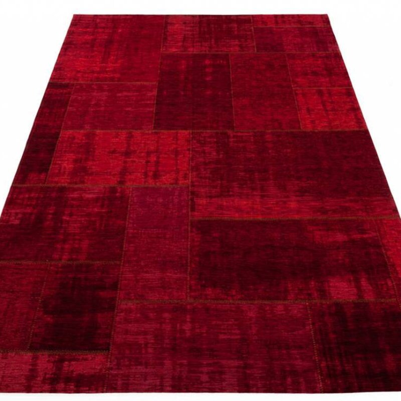Pognum 45 - Einzigartiger Vintage Teppich in Rot