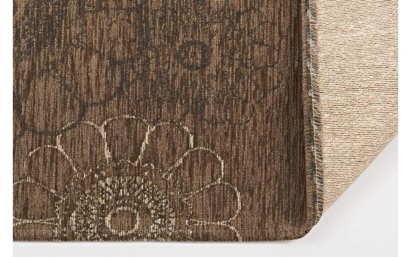 Chatel 17 – Patchwork Teppich mit schönem Blumenmuster in Braun