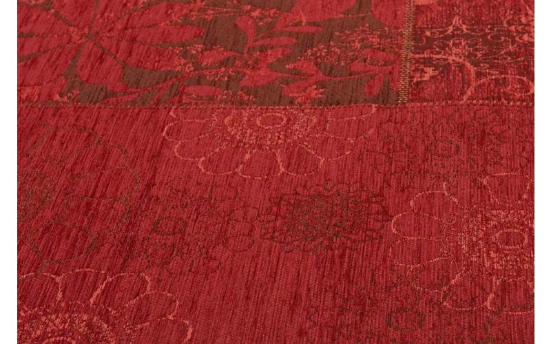 Chatel 45 - Patchwork Teppich mit schönem Blumenmuster in Rot