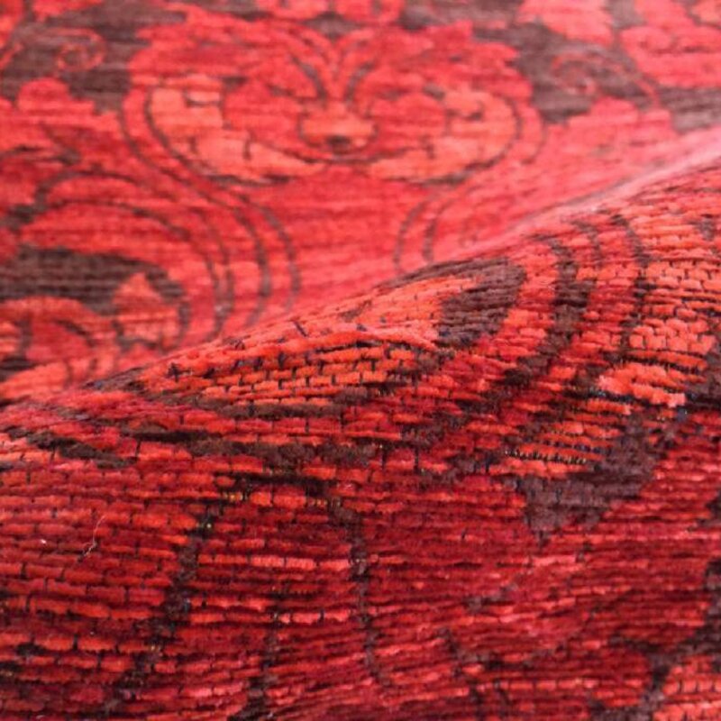 Chatel 46 - Patchwork Teppich mit schönem Blumenmuster in Rot