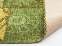 Chatel 54 - Patchwork Teppich mit schönem Blumenmuster in Grün
